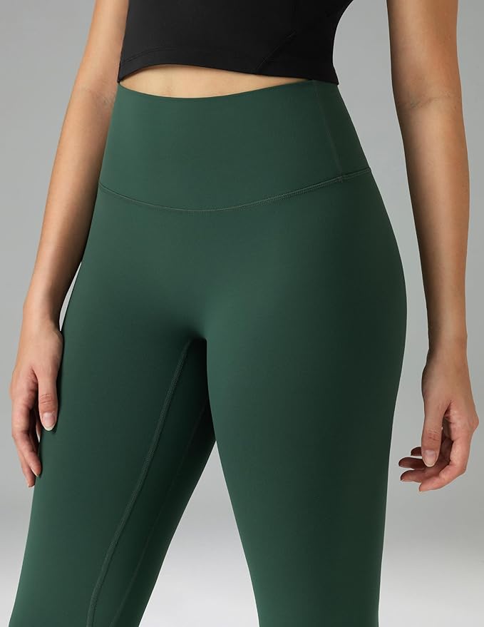 Colorfulkoala Dreamlux No Front Seam Leggings for Women 25"/28" Inseam, High Waisted Buttery Soft Yoga Pants
