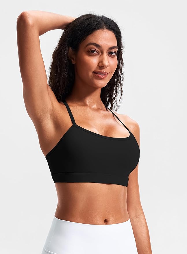 JOYSPELS Comfy Racerback Sports Bras for Women with Removable Pads Luxury Dupe for Workout & Daily Use, A-C Cups