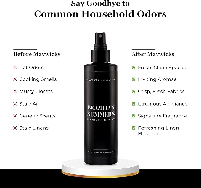Fragrances - (Brazilian Summers) Linen & Room Spray (8oz) – Bedroom & Home Fragrance Mist, Long-Lasting Freshness To Brighten Up Your Space, Fabric & Air Freshener, Aromatherapy Scent Spray
