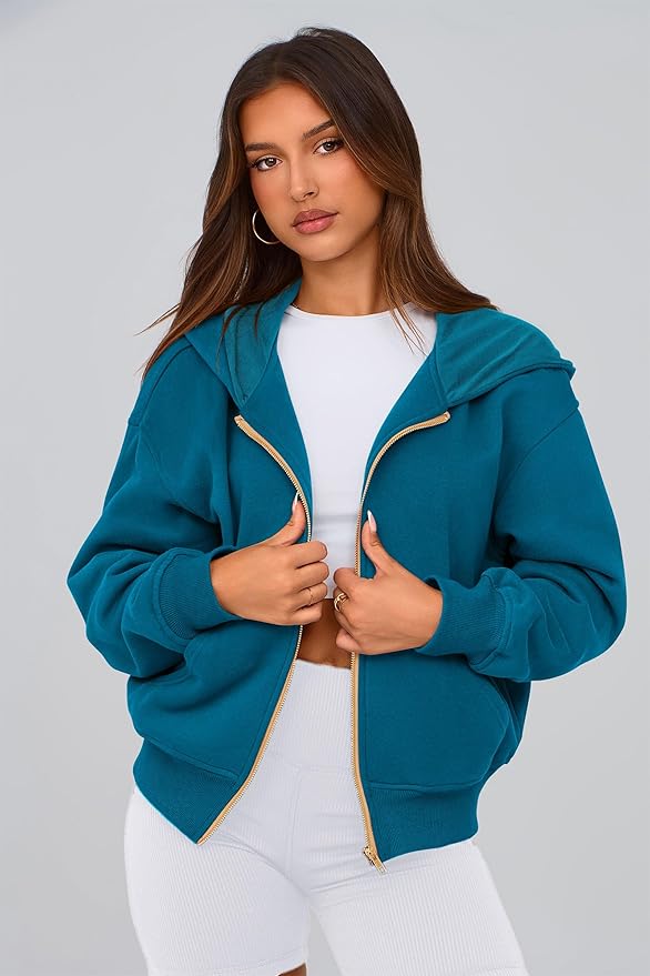 PRETTYGARDEN Hoodies for Women Sweatshirt Zip Up Hoodie Fall Fashion 2026 Trendy Long Sleeve Jackets Winter Clothing Outfits