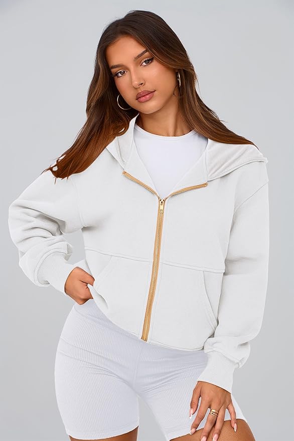 PRETTYGARDEN Hoodies for Women Sweatshirt Zip Up Hoodie Fall Fashion 2026 Trendy Long Sleeve Jackets Winter Clothing Outfits