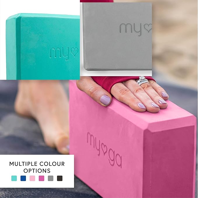 MYGA Yoga Block,Lightweight EVA Foam Yoga Brick,High Density Non-Slip Block for Yoga Poses, Pilates, Balance and Flexibility