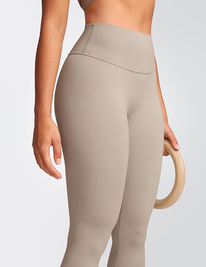 INGIA Womens High Waist No Front Seam Scrunch Butt Leggings Workouts 25 Inches V-Back Scrunch Booty Gym Yoga Pants