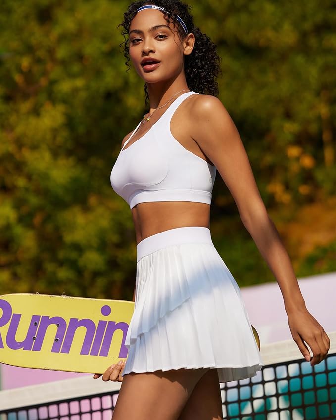 RUNNING GIRL Sports Bras for Women, Molded Cup High Impact Sports Bra Workout Bras for Women High Support Racerback