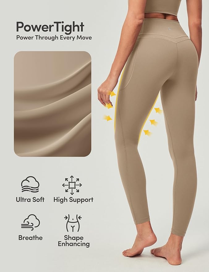 IUGA Compression Leggings with Pockets for Women Tummy Control Leggings No Front Seam Workout High Waist Yoga Pants