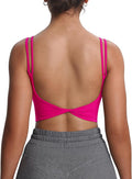 Aoxjox Women's Workout Sports Bras Fitness Yoga Crop Tank Metamorph Twist Back Cami