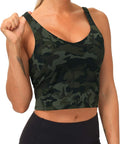 THE GYM PEOPLE Womens' Sports Bra Longline Wirefree Padded with Medium Support