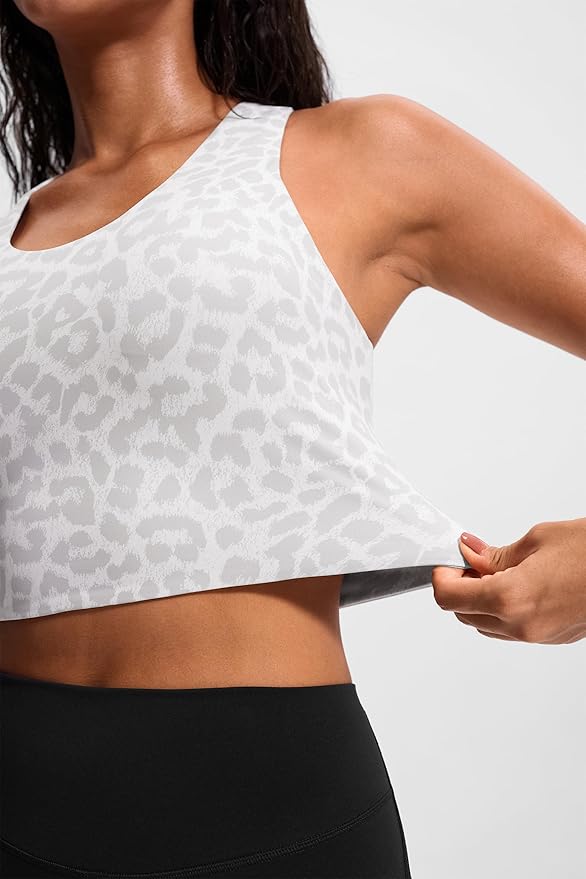 Sports Bras for Women Criss-Cross Back Padded Workout Tank Tops Medium Support Crop Tops for Women
