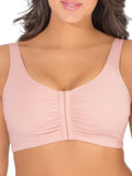 Fruit of the Loom Women's 96014PK Comfort Cotton Blend Front Close Sports Bra 2 Pack