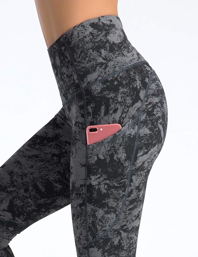 Dragon Fit High Waist Yoga Leggings with 3 Pockets,Tummy Control Workout Running 4 Way Stretch Yoga Pants