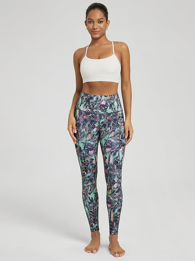 ODODOS Women's High Waisted Yoga Leggings with Pockets, Tummy Control Non See Through Workout Athletic Running Yoga Pants