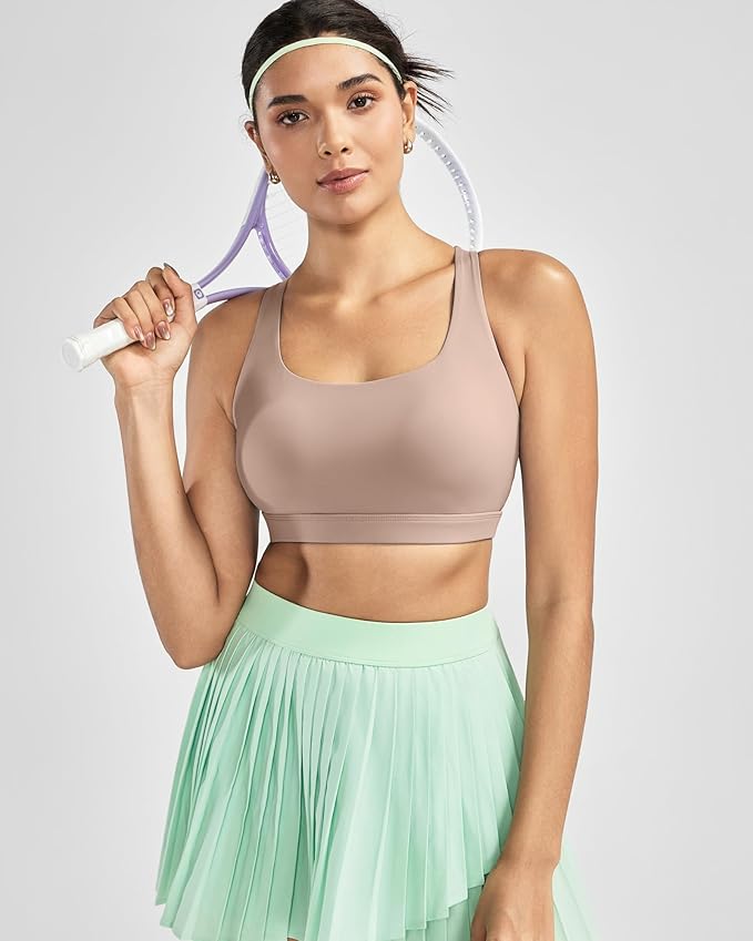 RUNNING GIRL Sports Bras for Women, Molded Cup High Impact Sports Bra Workout Bras for Women High Support Racerback