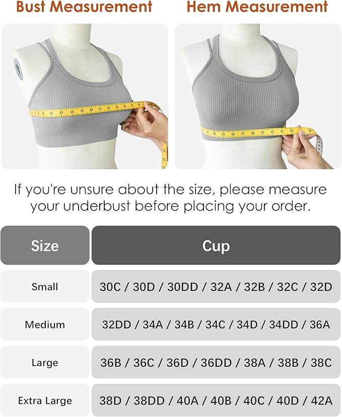 Sports Bras for Women HIigh Support, Criss-Cross Back Padded Strappy High Impact Sports Bras for Women Large Bust