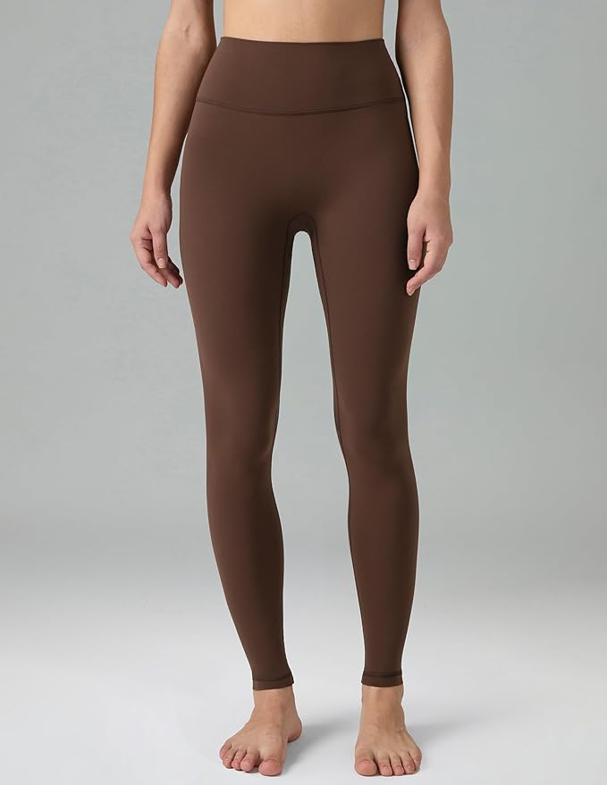 Colorfulkoala Dreamlux No Front Seam Leggings for Women 25"/28" Inseam, High Waisted Buttery Soft Yoga Pants