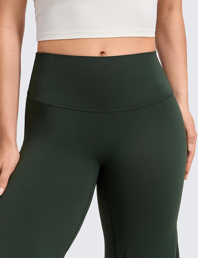 CRZ YOGA Softretch No Front Seam Wide Leg Pants 28''/ 30''/ 32" for Women - High Waist Yoga Lounge Buttery Soft Comfy Casual