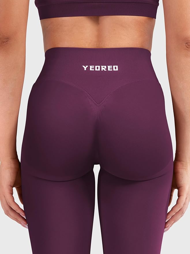 YEOREO Butt Lifting Leggings for Women Seamless Hidden Scrunch Workout Leggings 24" Baderiy Gym Yoga Booty Pants