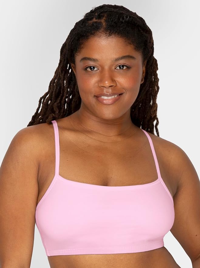 Fruit of the Loom Women's Spaghetti Strap Cotton Pullover Sports Bra Value Pack