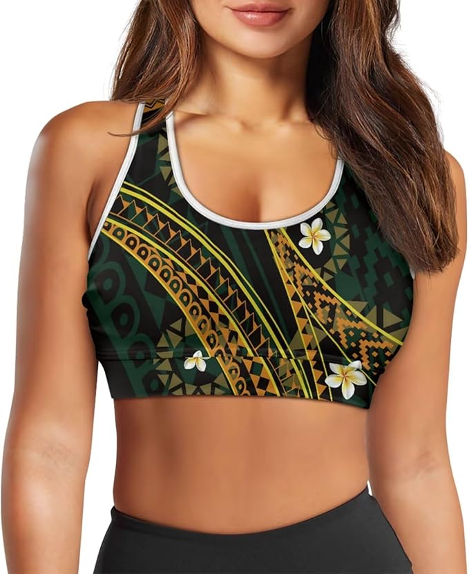 4 Piece Gym Sets Women Racerback Sports Bra with Back Pocket, Matching Flare Yoga Pants And Sweatband