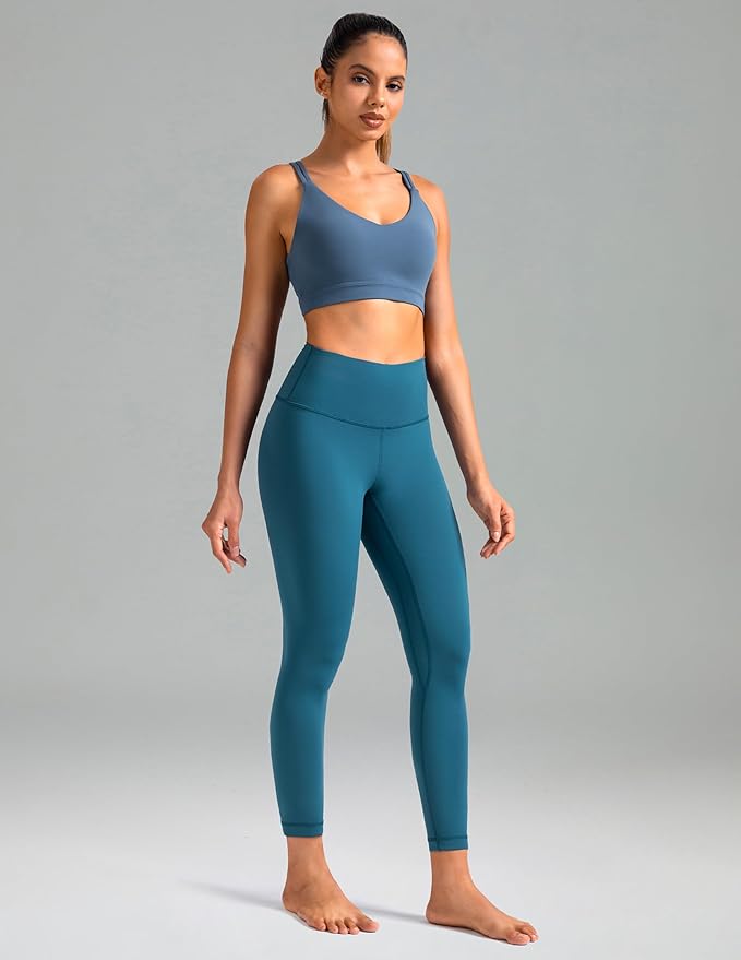 Colorfulkoala Women's High Waisted Tummy Control Workout Leggings 7/8 Length Ultra Soft Yoga Pants 25"