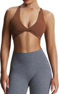 Aoxjox Women's Workout Sports Bras Fitness Metamorph Sienna Twist Bra Yoga Crop Tank
