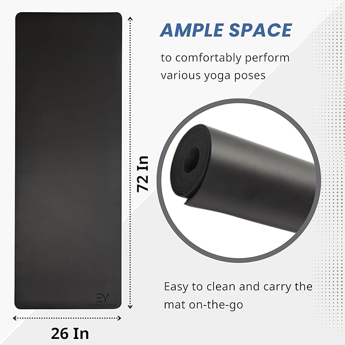 𝗘𝘃𝗲𝗿𝘆𝗱𝗮𝘆 𝗬𝗼𝗴𝗮 Mat Premium Edition, Non-Slip Exercise & Fitness Mat - Eco-Friendly, Anti-Tear, 3-5mm Thickness for Yoga, Pilates & Floor Workouts