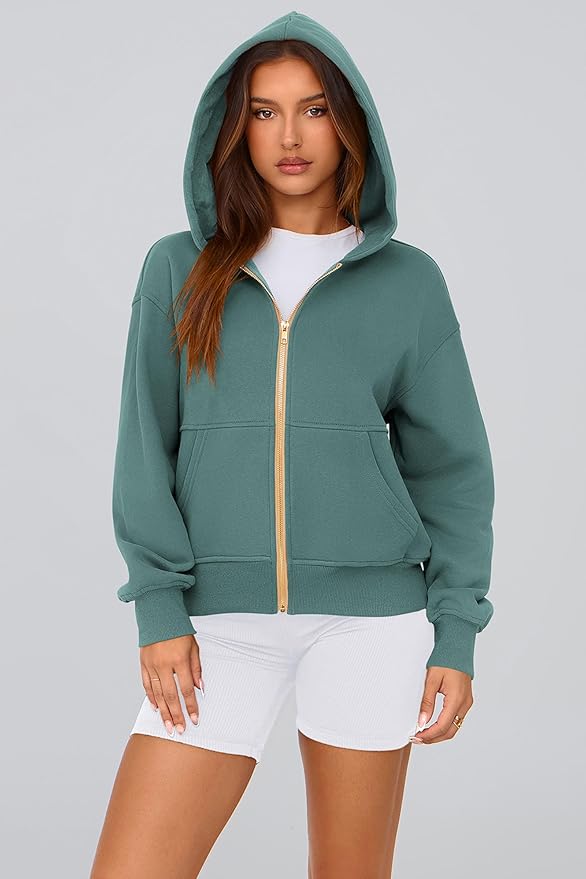 PRETTYGARDEN Hoodies for Women Sweatshirt Zip Up Hoodie Fall Fashion 2026 Trendy Long Sleeve Jackets Winter Clothing Outfits
