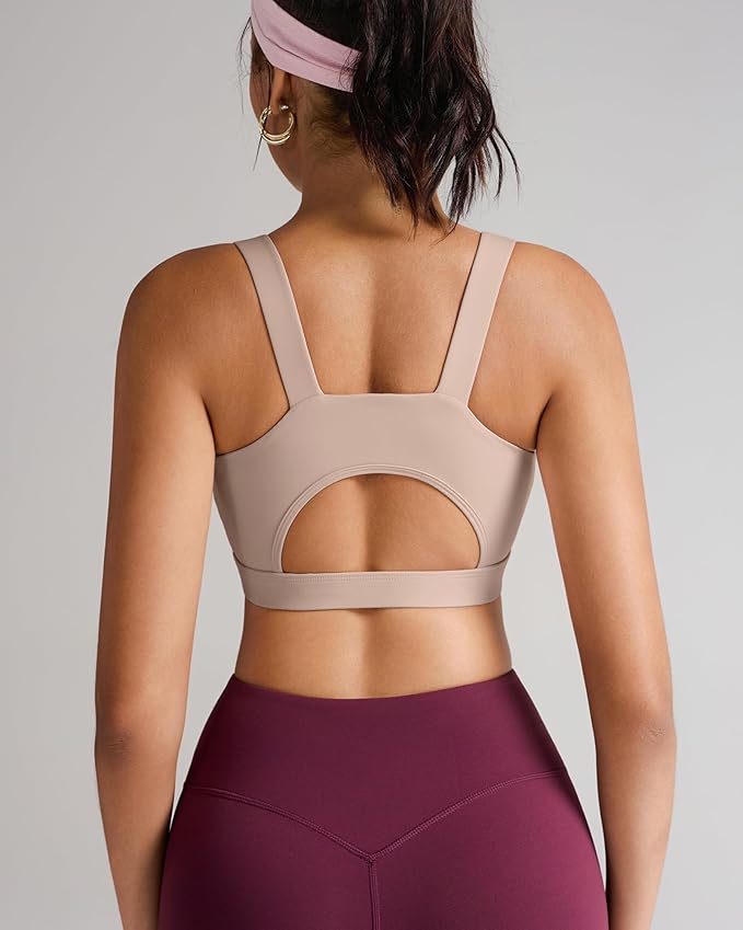 RUNNING GIRL High Impact Sports Bras for Women,Racerback Running Bra Workout Crop Tank Tops Longline Sports Bra Push up