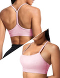 Buauty Sports Bra for Women, Y Back Light Support Workout Bra with Removable Pads for Yoga Pilates Gym