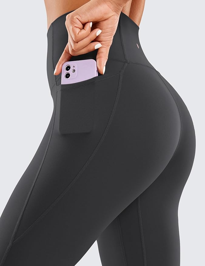 CRZ YOGA Butterluxe Workout Leggings Pockets 25'' - High Waisted Gym Womens Yoga Pants Buttery Soft