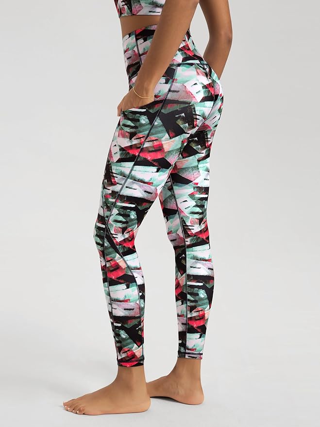 ODODOS Women's High Waisted Yoga Leggings with Pockets, Tummy Control Non See Through Workout Athletic Running Yoga Pants