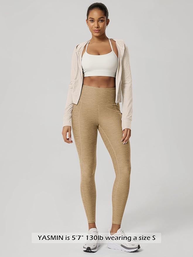 ODODOS Women's High Waisted Yoga Leggings with Pockets, Tummy Control Non See Through Workout Athletic Running Yoga Pants