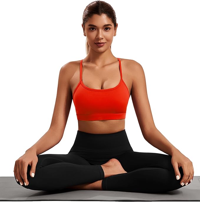 JOYSPELS Comfy Racerback Sports Bras for Women with Removable Pads Luxury Dupe for Workout & Daily Use, A-C Cups