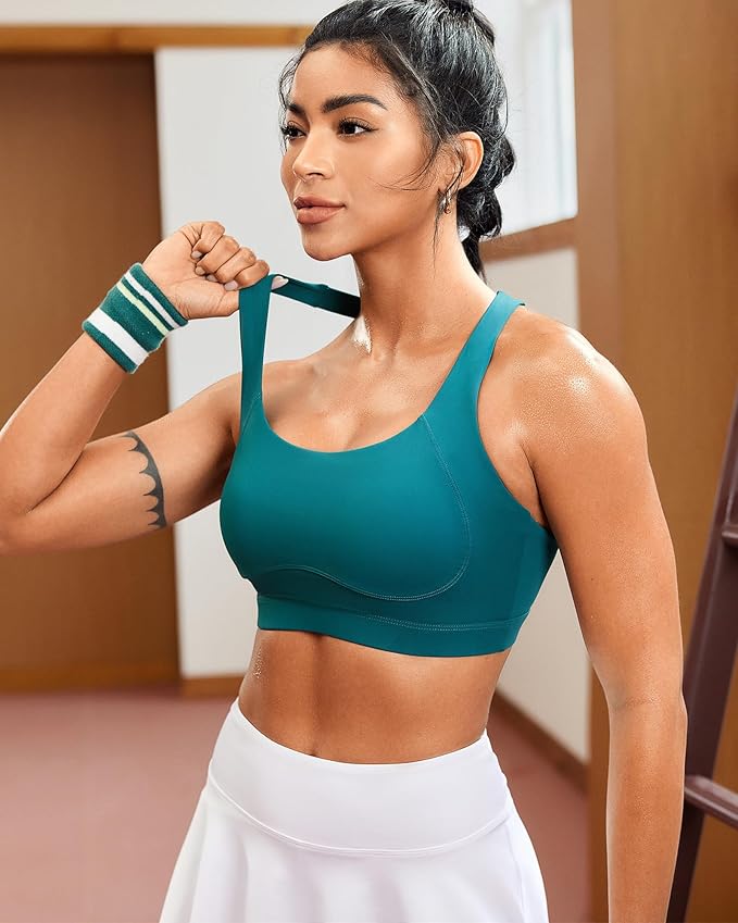 RUNNING GIRL Sports Bras for Women, Molded Cup High Impact Sports Bra Workout Bras for Women High Support Racerback