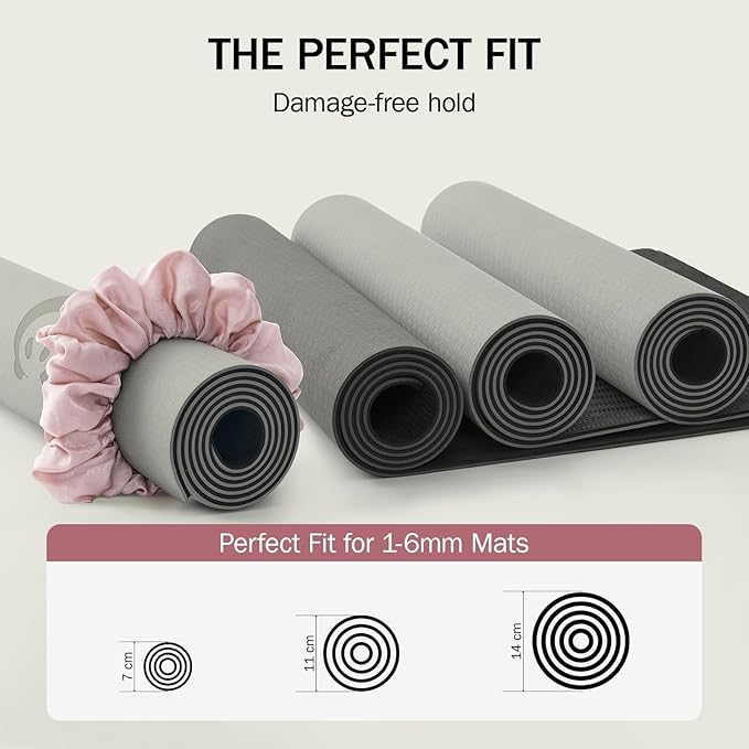 Slim Panda Yoga Mat Scrunchie,Style & Cute Mat Holder,Stretchable Velvet Fabric Fit All Standard Yoga Mats (mat not included)