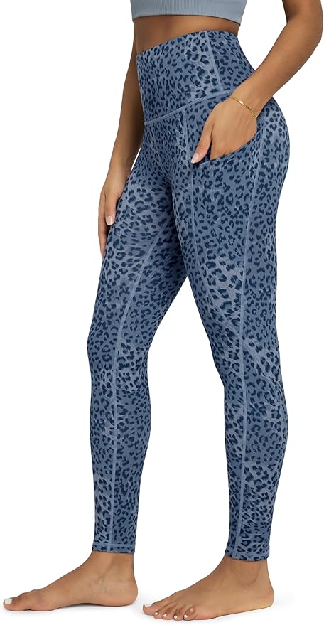 ODODOS Women's High Waisted Yoga Leggings with Pockets, Tummy Control Non See Through Workout Athletic Running Yoga Pants