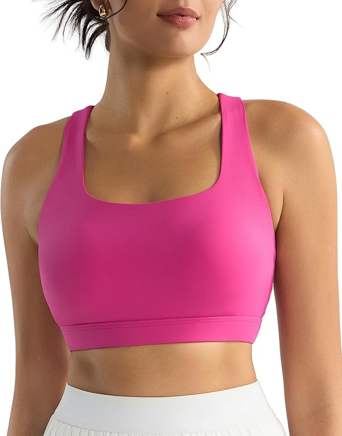 RUNNING GIRL Sports Bras for Women, Molded Cup High Impact Sports Bra Workout Bras for Women High Support Racerback