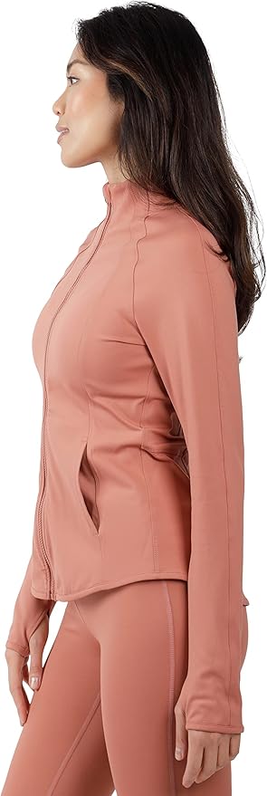 Yogalicious Womens Ultra Soft Lightweight Full Zip Yoga Jacket with Pockets