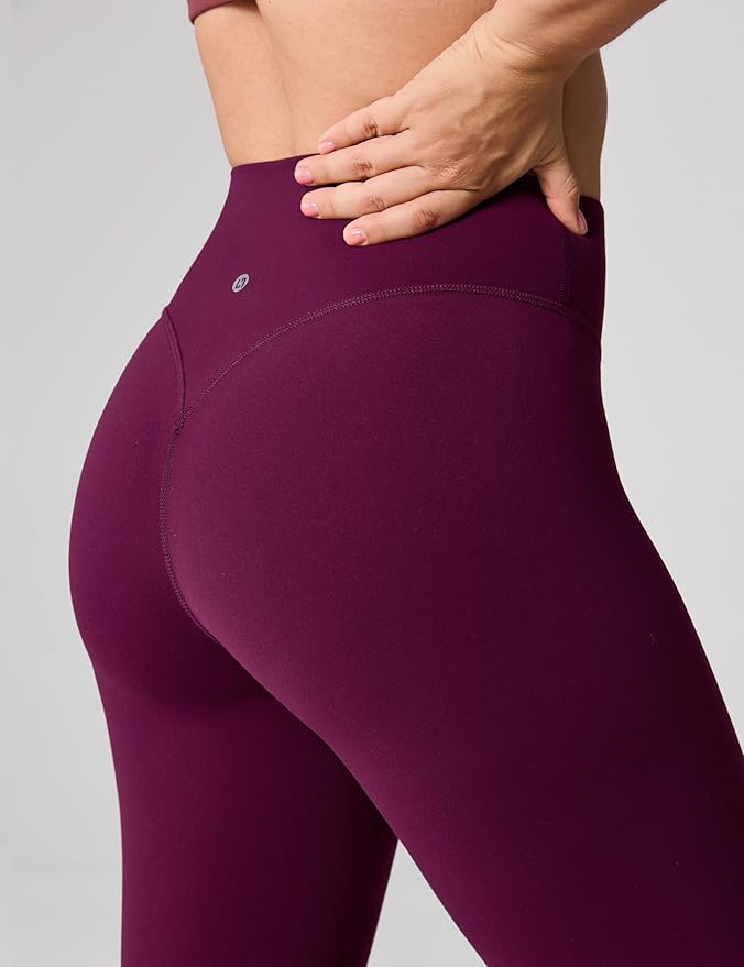 UNISSU Hugcurve No Front Seam High Waisted Workout Leggings for Women Buttery Soft Yoga Pants Gym Athletic Tights - 25''