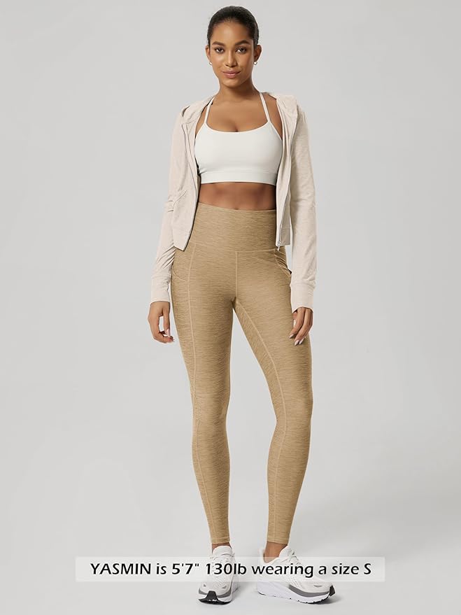 ODODOS Women's High Waisted Yoga Leggings with Pockets, Tummy Control Non See Through Workout Athletic Running Yoga Pants
