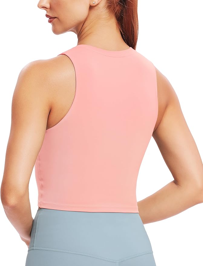 Natural Feelings Nudi Sports Bras for Women Removable Padded Yoga Tank Tops Sleeveless Fitness Workout Crop Tops