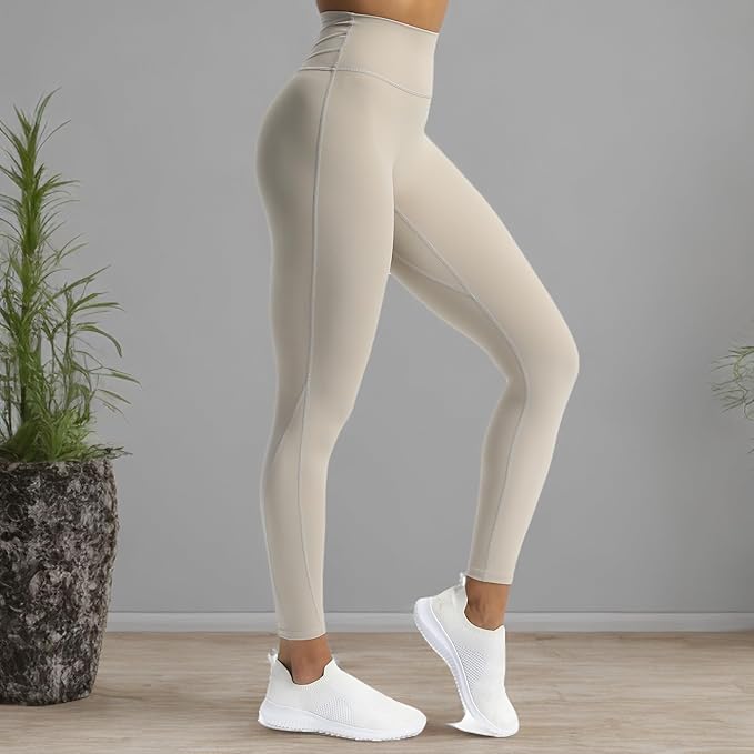 Aoxjox High Waisted Workout Leggings for Women Trinity Yoga Pants 26.5"