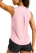 G Gradual Workout Tank Top for Women Sleeveless Athletic Yoga Tops High Neck Quick Dry Running Tennis Sports Shirts for Women