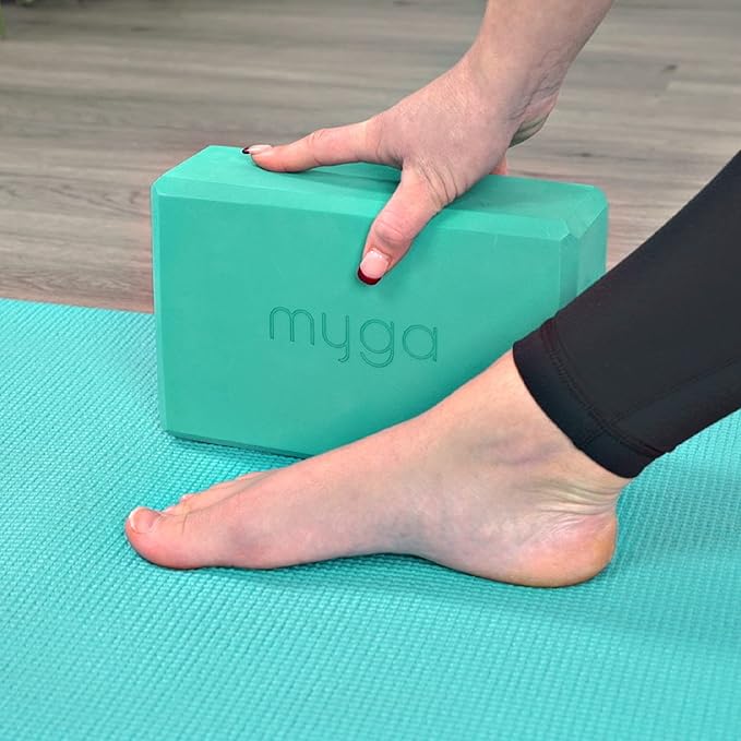 MYGA Yoga Block,Lightweight EVA Foam Yoga Brick,High Density Non-Slip Block for Yoga Poses, Pilates, Balance and Flexibility