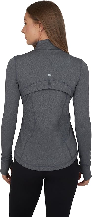 90 Degree By Reflex Full Zip Running Track Jacket Lightweight Athletic Slim Fit Jacket with Thumbholes