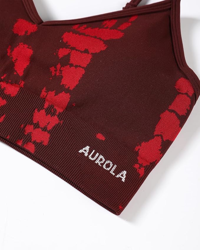 AUROLA Serpent Seamless Sports Bras for Women,Backless Padded Strappy Workout Gym Yoga Crop Tops