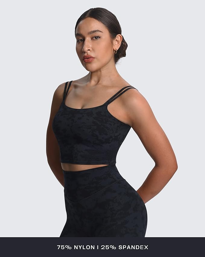 Aoxjox Women's Workout Sports Bras Fitness Yoga Crop Tank Metamorph Twist Back Cami