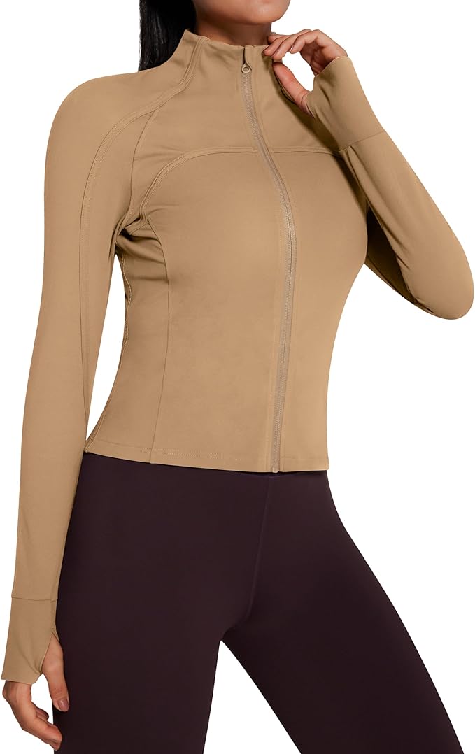Womens Zip Up Bbl Jacket Lightweight Cropped Athletic Jacket Track Gym Workout Jackets for Running Yoga Hiking