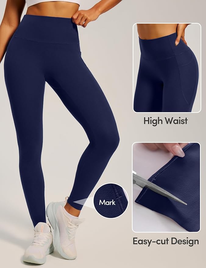 IUGA Invisible Scrunch Butt Lifting Leggings for Women No Front Seam Workout Leggings with Pockets Tummy Control Yoga Pants