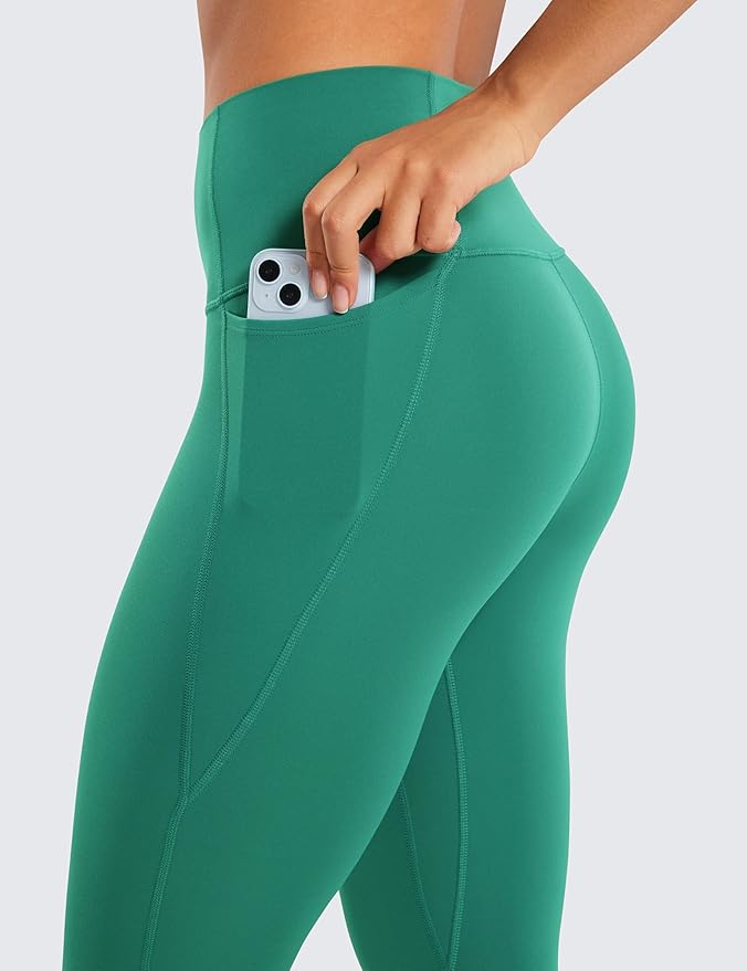 CRZ YOGA Butterluxe Workout Capri Leggings Pockets 21" - High Waisted Gym Athletic Womens Crop Yoga