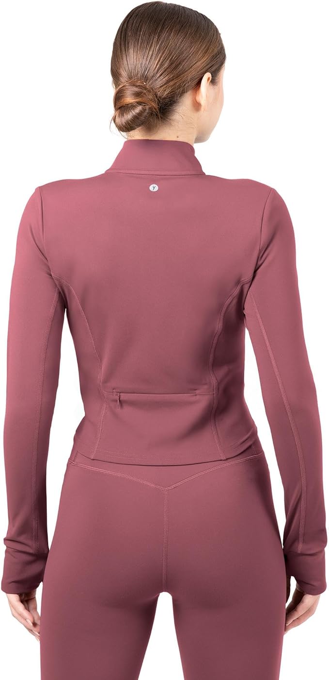 YITTY Active Women's Ultraluxe Full Zip Jacket, Athleisure, 4-Way-Stretch, Thumbholes